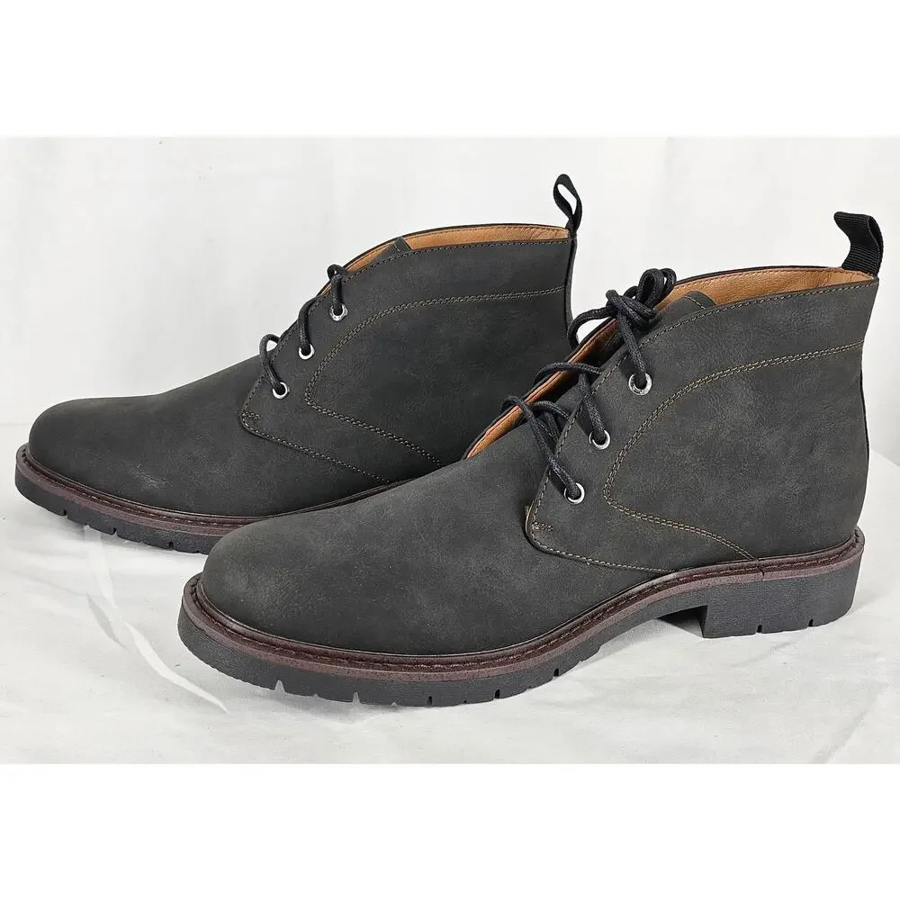 DOCKERS MEN’S DARTFORD MID-TOP LACE-UP CASUAL SHOES – SIZE 12M – GRAY – NIB